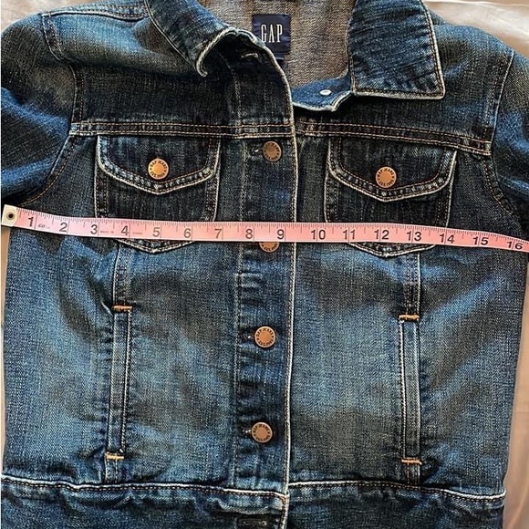 Gap dark blue denim jean jacket, slightly cropped length, size S - Picture 5 of 6